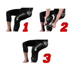 Getry pod ortezę Asterisk Zero G Knee Brace Pant - rozmiar M, kolor czarno-biały