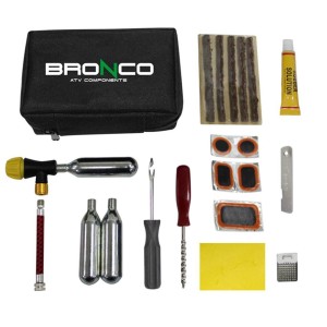 Zestaw naprawczy do pompowania przebitych opon - Bronco (15 elementów)