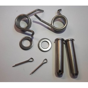 Zestaw montażowy podnóżków Suzuki RM/RMZ 250/450 '10-'25 - sworznie, bolce, sprężyny, zabezpieczenia