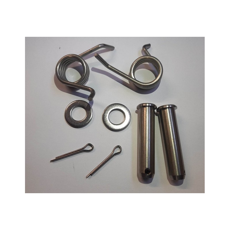 Zestaw montażowy podnóżków Suzuki RM/RMZ 250/450 '10-'25 - sworznie, bolce, sprężyny, zabezpieczenia