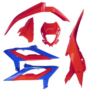 UFO Komplet Plastików Beta RR 125/250/300/350/400/450 '23-'24 Czerwony/Niebieski Racing