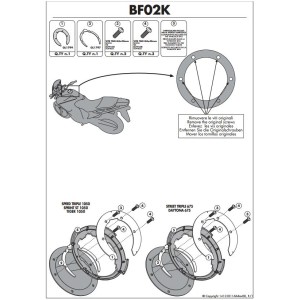 Mocowanie Tanklock do Aprilia, Triumph, KTM, Benelli - KAPPA