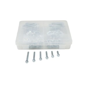 Komplet śrub kołnierzowych M6 bez oznaczeń - 120 sztuk