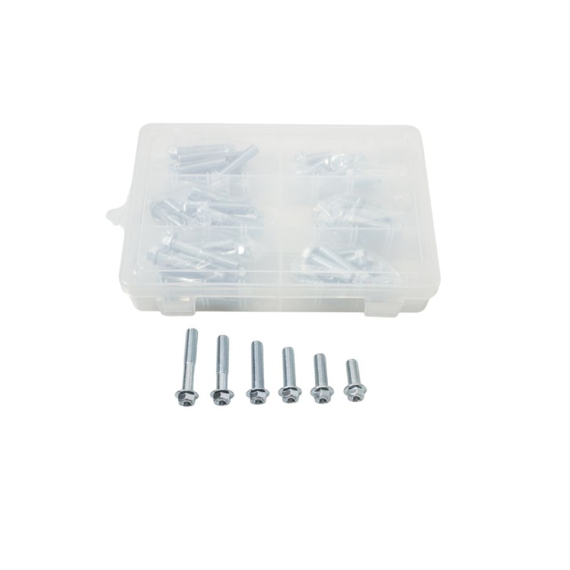 Komplet śrub kołnierzowych M8 bez oznaczeń (60 szt.)