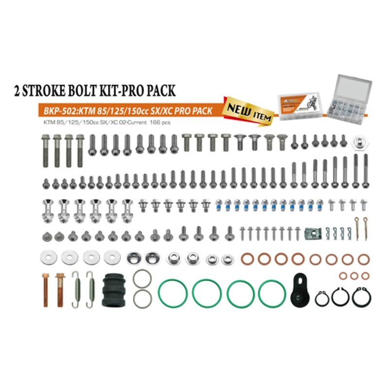 Komplet śrub Pro Pack Factory 2T KTM SX/XC 85/125/150 '02