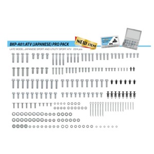 Komplet śrub, nakrętek, podkładek, kołków i zawleczek do quadów/atv japońskich