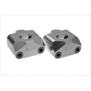 Mocowanie/podwyżki kierownicy 20mm kolor srebrny - ACCEL (BM-01SV22/28)