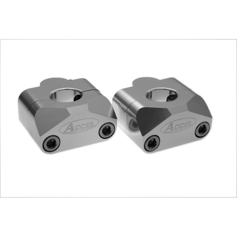 Mocowanie/podwyżki kierownicy 20mm kolor srebrny - ACCEL (BM-01SV22/28)