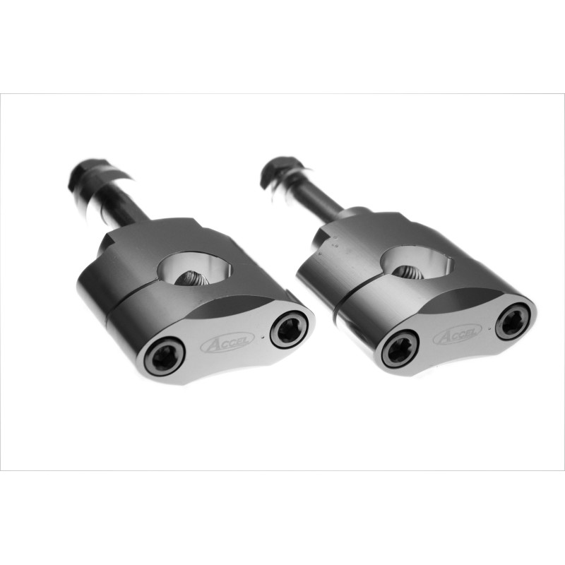 Mocowanie/podwyżki kierownicy 34,7mm ze śrubą M12 - kolor srebrny