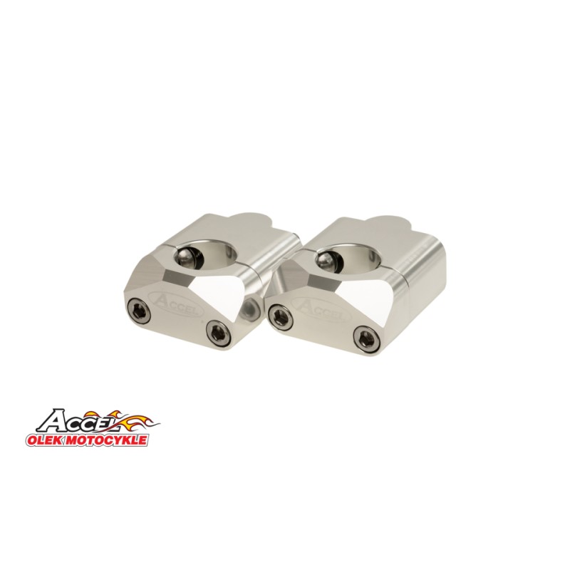 Mocowanie/podwyżki kierownicy 35mm kolor srebrny - BM-09SV22/28