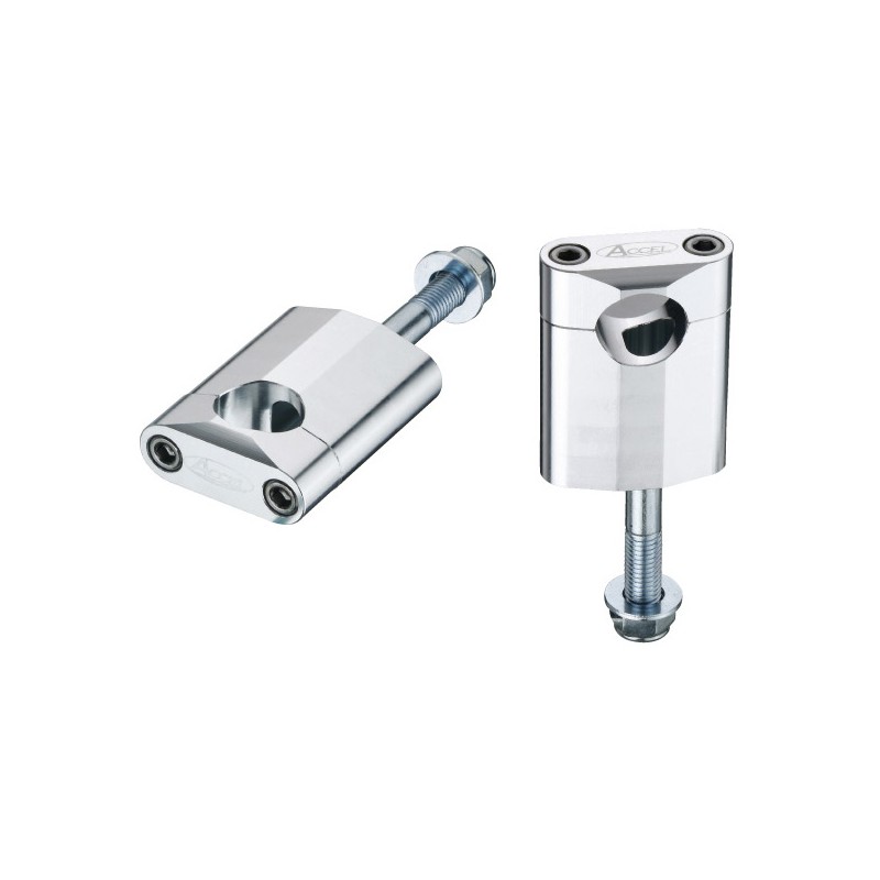 Mocowanie/podwyżki kierownicy 28,6mm wys. 58,5mm ze śrubą M12 - kolor srebrny