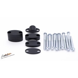 Mocowanie/podwyżki kierownicy do roweru - kolor czarny, 28,6mm (dół/góra), plasterki 39mm