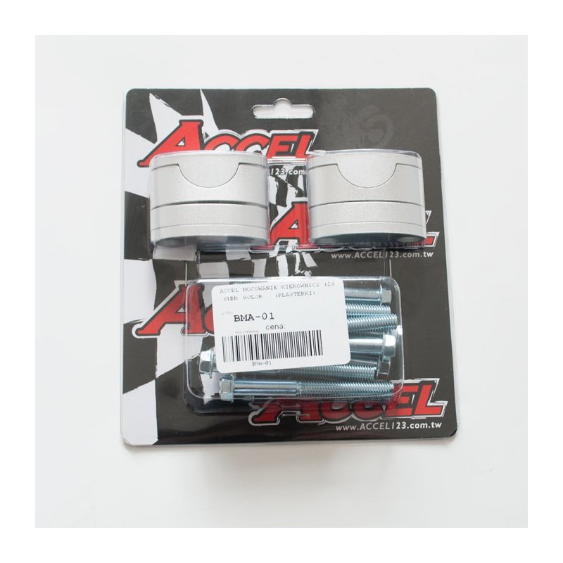 Mocowanie/podwyżki kierownicy do roweru - kolor srebrny