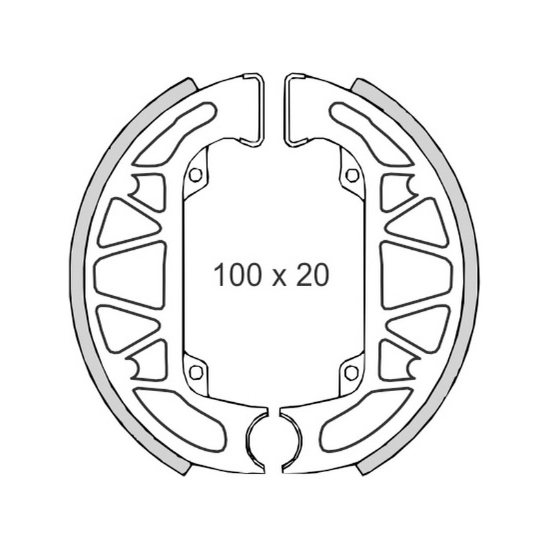 BRENTA SZCZĘKI HAMULCOWE GILERA 50 PIAGGIO NRG/NTT/QUARTZ/TPH/ZIP (100x20mm) (FT 0266)