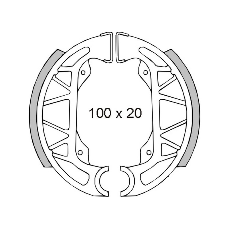 BRENTA SZCZĘKI HAMULCOWE GILERA STORM PIAGGIO FREE/NRG/NTT/ SFERA/TYPHOON (100x20mm) (FT 0275)