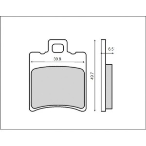 Klocki hamulcowe BRENTA KH193 (ORGANIC) do skuterów przód+tył