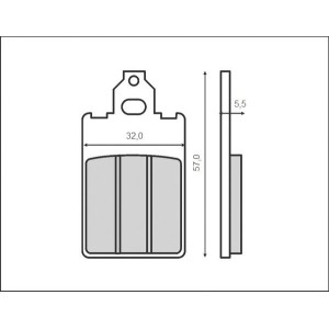 Klocki hamulcowe BRENTA KH116 (ORGANIC) - Malaguti, Piaggio, Tomos, DT50R '97-03