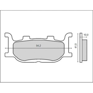 Klocki hamulcowe BRENTA KH199 organiczne do przodu Yamaha YP 250/400 Majesty, FZ6, XJ6, XVS 1100, MT03, XV125/250