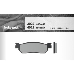 BRENTA KLOCKI HAMULCOWE KH275 (ORGANIC) YAMAHA/MBK/ITALJET, PRZÓD+TYŁ