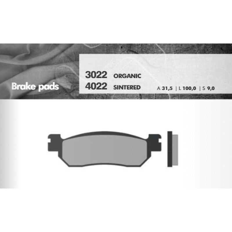 BRENTA KLOCKI HAMULCOWE KH275 (ORGANIC) YAMAHA/MBK/ITALJET, PRZÓD+TYŁ