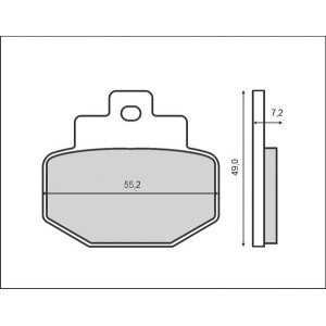 BRENTA KLOCKI HAMULCOWE KH321 (ORGANIC) GILERA.PIAGGIO/VESPA, TYŁ