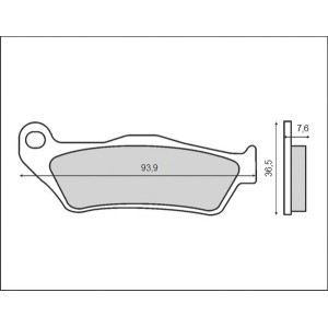 Klocki hamulcowe BRENTA KH181 (ORGANIC) do zacisku Brembo przód KTM SX/EXC