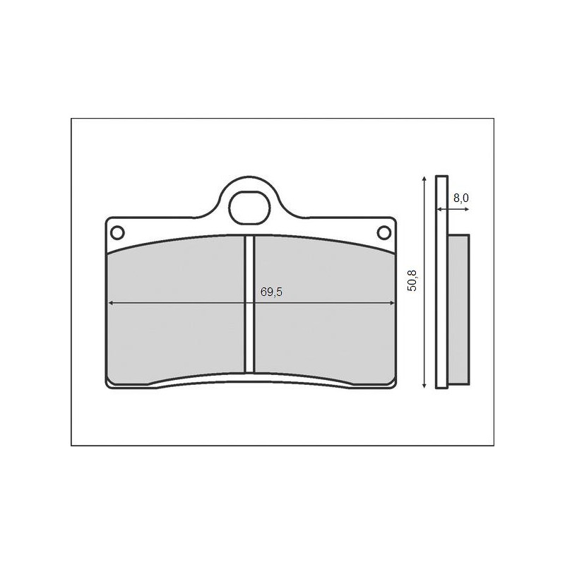 BRENTA KLOCKI HAMULCOWE KH095 (ORGANIC) BREMBO, PRZÓD