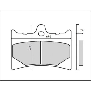 BRENTA KLOCKI HAMULCOWE KH126 (ORGANIC) do Aprilia 125 AF1, RS 125, Gilera 125
