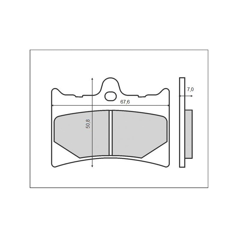BRENTA KLOCKI HAMULCOWE KH126 (ORGANIC) do Aprilia 125 AF1, RS 125, Gilera 125