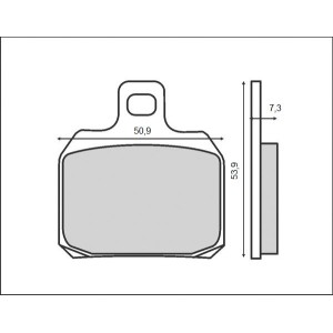 Klocki hamulcowe BRENTA KH266 (ORGANIC) Brembo, tył do Aprilia RSV 1000, Ducati 696/796/821/848/937/939/944/1000/1098/1100/1200/