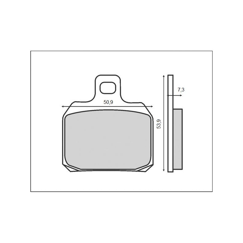 Klocki hamulcowe BRENTA KH266 (ORGANIC) Brembo, tył do Aprilia RSV 1000, Ducati 696/796/821/848/937/939/944/1000/1098/1100/1200/