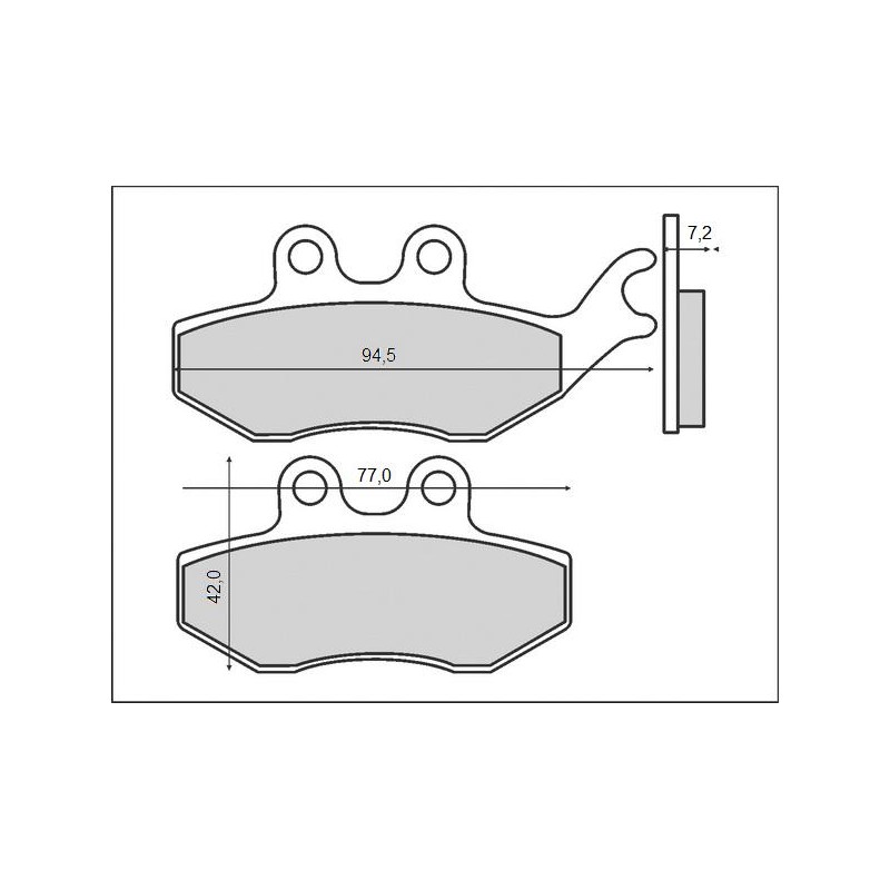 BRENTA KLOCKI HAMULCOWE KH374 (ORGANIC) RIEJU 50/125, PRZÓD