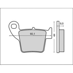 BRENTA KLOCKI HAMULCOWE KH346 (ORGANIC) HONDA CR/CRF`02-16, TYŁ
