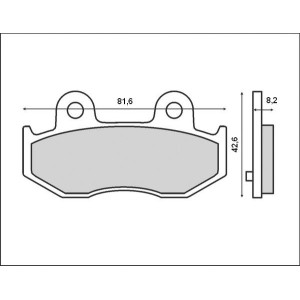 Klocki hamulcowe BRENTA KH411 do Suzuki AN 250 i AN 400 - tył