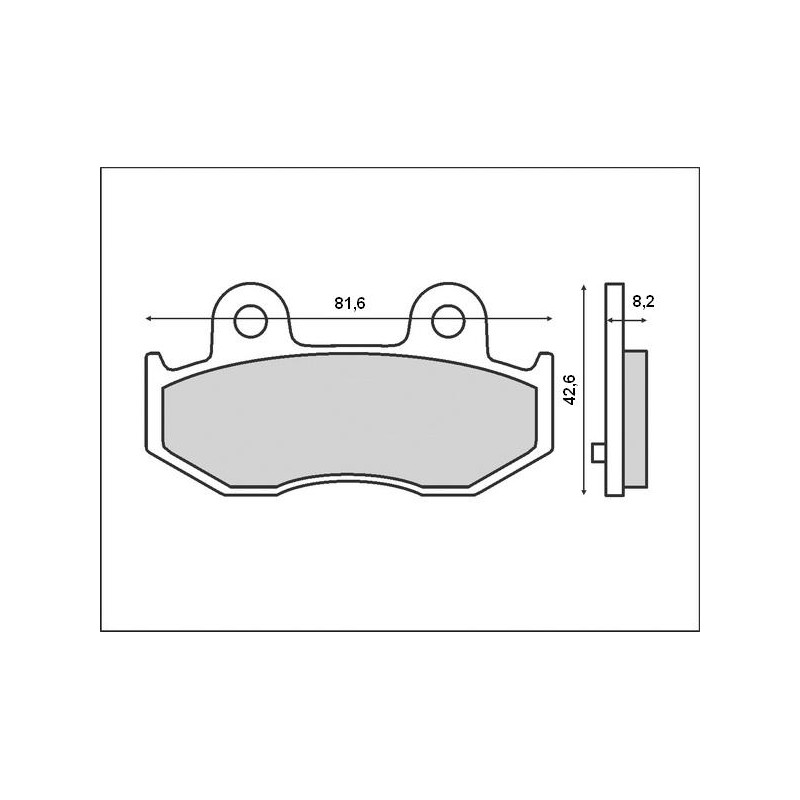 Klocki hamulcowe BRENTA KH411 do Suzuki AN 250 i AN 400 - tył