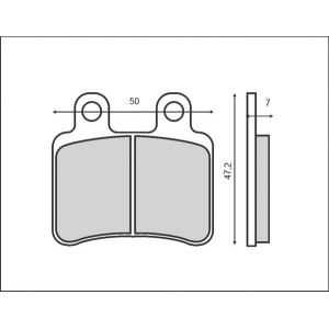 Klocki hamulcowe BRENTA KH350 do Derbi, HM, Peugeot, MBK, Yamaha, Rieju, CPI - przód