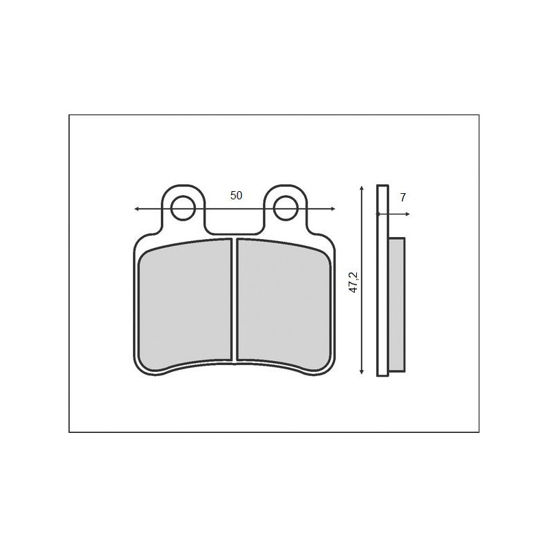 Klocki hamulcowe BRENTA KH350 do Derbi, HM, Peugeot, MBK, Yamaha, Rieju, CPI - przód