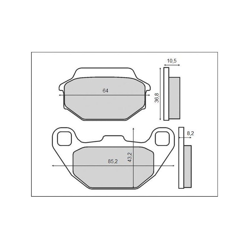 BRENTA KLOCKI HAMULCOWE KH305 (ORGANIC) KYMCO/SYM