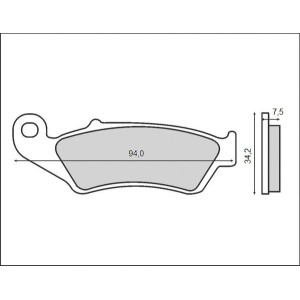 Klocki hamulcowe BRENTA KH185 (ORGANIC) do motocykli CR/CRF/KX/KXF/RM/RMZ/YZ/YZF - przód