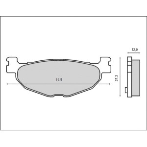 Klocki hamulcowe BRENTA KH408 do Yamaha Majesty 400, T-Max 500 - Tył (FT 3078)