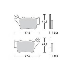 Klocki hamulcowe BRENTA KH208 / KH213 - organiczne
