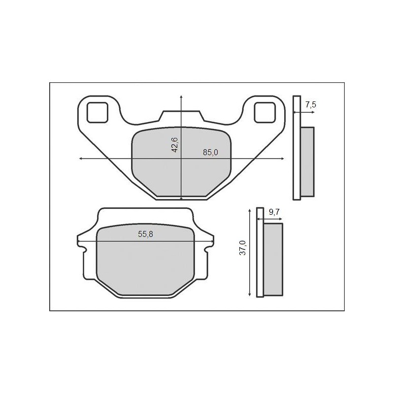 BRENTA KLOCKI HAMULCOWE KH067 (ORGANIC)