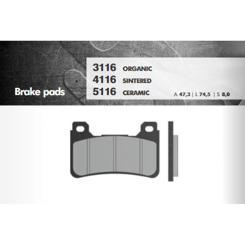 Klocki hamulcowe BRENTA KH390 do HONDA CB/CBR/VFR - przód