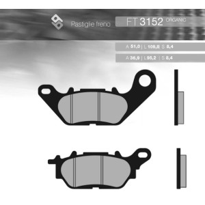 Klocki hamulcowe BRENTA KH464 do Yamaha YBR 125 \'06-\'15, N-MAX 125 / 150 - przód