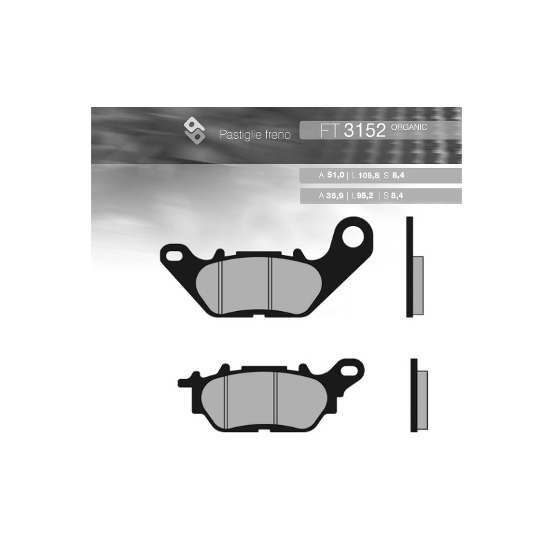 Klocki hamulcowe BRENTA KH464 do Yamaha YBR 125 \'06-\'15, N-MAX 125 / 150 - przód