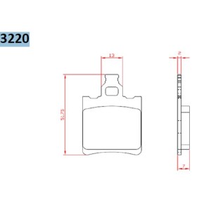 Klocki hamulcowe BRENTA KH60 KH337 do Aprilia RS 50, RX 50, Tuareg 125, KTM SX 60 i SX 65 - tył