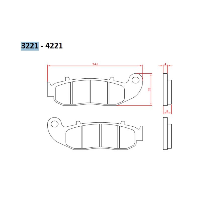 Klocki hamulcowe BRENTA KH664 do Fantic Enduro/Super Motard 50/125/250 '13- przód