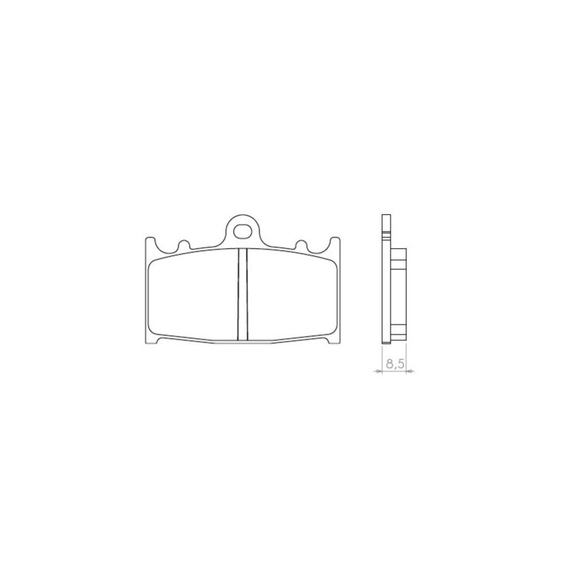 Klocki hamulcowe BRENTA KH158 Spiek Metaliczny Złote Przód