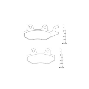 Klocki hamulcowe BRENTA KH165 / KH215 - złote spieki metaliczne (FT 4064)