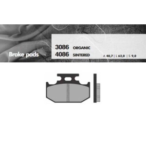 Klocki hamulcowe BRENTA KH152 Spiek Metaliczny Złote Tył